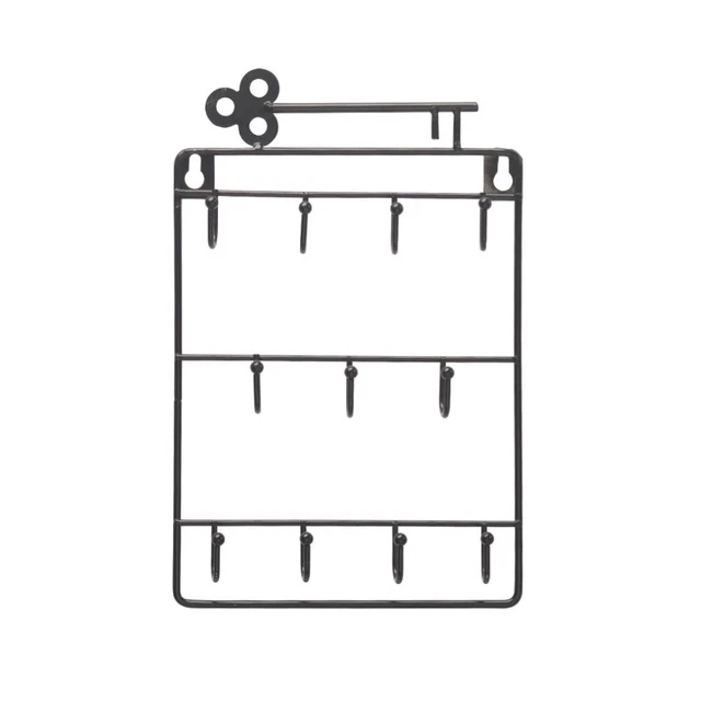 Wall Mounted Iron Key Hook Key Stand Holder Organizer for Up to 11 keys Rack