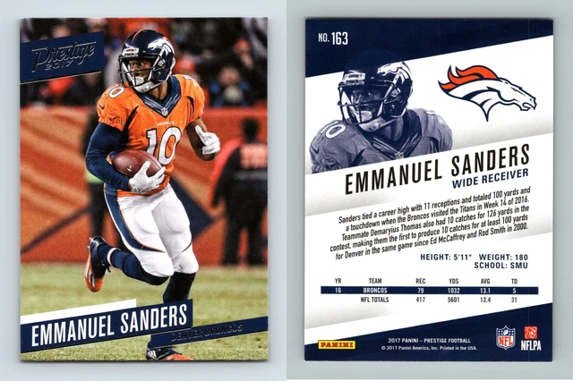 Emmanuel Sanders - Browns #163 Prestige Football 2017 Panini Trading Card