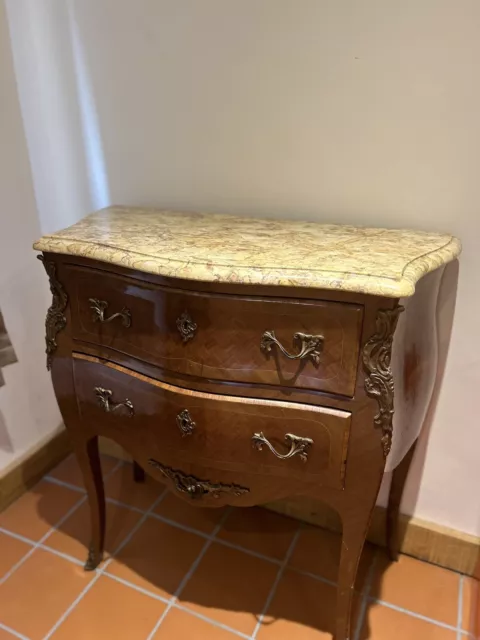 Antique Furniture 1900, Louis XV Style, French Chest Of Drawers Marble Top