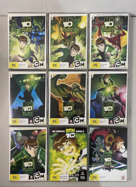 Ben 10 Alien Force Complete Series Vol 1 2 3 4 5 6 7 8 9 DVD Sets Seasons  1-3