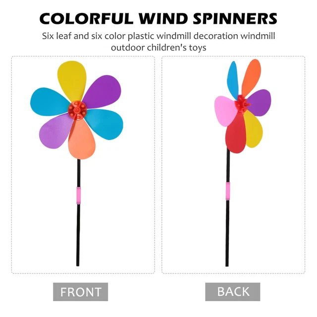 5pcs Spielzeug Windräder für Kinder Outdoor Windräder Regenbogen Windräder 11