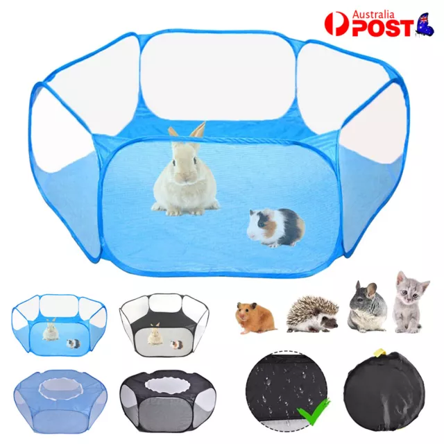 Foldable Puppy Pet Playpen Dog Cat Rabbit Guinea Pig Run Cage Exercise Play Pen