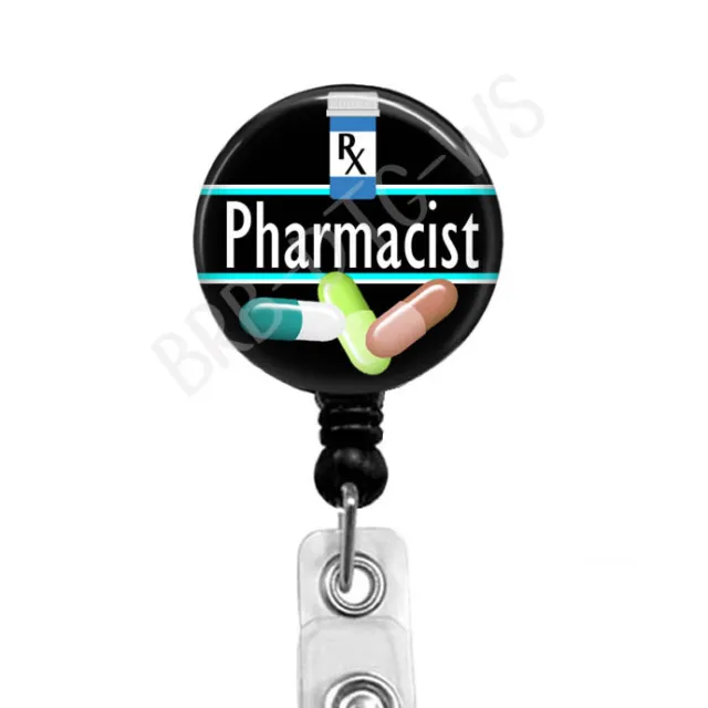 PHARMACY PHARMACIST CPHT RPh, Rx Pills Pharmacy Tech Badge Reel Holder,  669M $7.95 - PicClick
