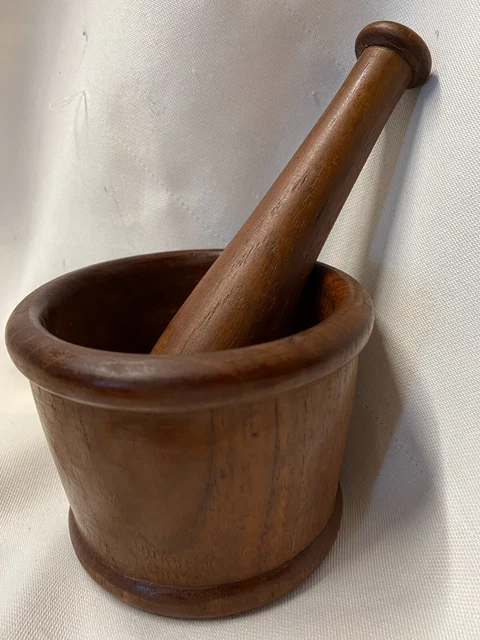 Wood Mortar and Pestle