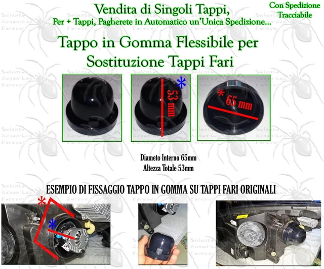 Coperture Antipolvere Per Fari LED Auto - 2 Pezzi In Gomma Per Kit Retrofit - Foto 11