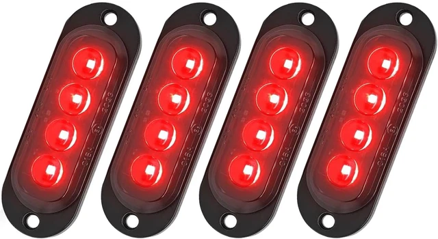 2 Luci Ingombro Per Veicoli - Bianco E Rosso, 24V, Per Camion, Caravan, Fuoristrada - Foto 2