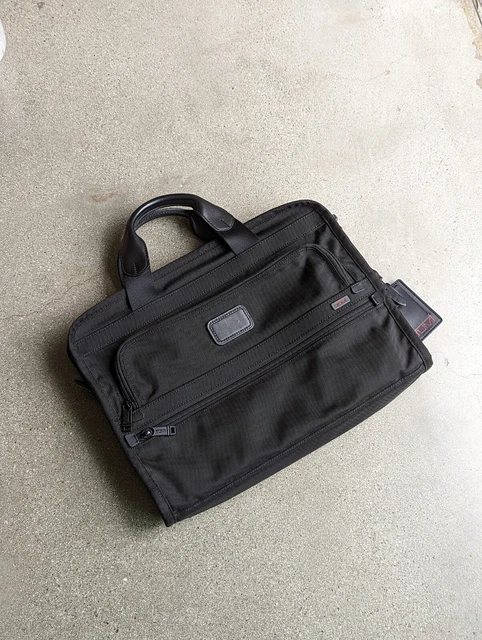 NEW Tumi Black Ballistic Nylon Padded Laptop Briefcase Organizer Folio