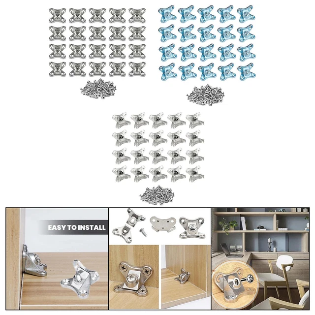 Equerre En L, 10pc Supports D'angle Vis Papillon Connecteur De Support En Forme De L Attaches