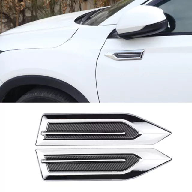 Auto Seite Flügel Luftstrom Kotflügel Grill Einlass Vent Trim Universal 3D