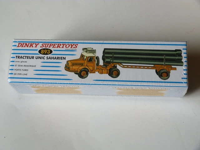Lot De 4 Miniatures Dinky Toys Vintage Ref 893 UNIC Saharaien Tube Noir Pipe Line - Année 1960, échelle 1/43