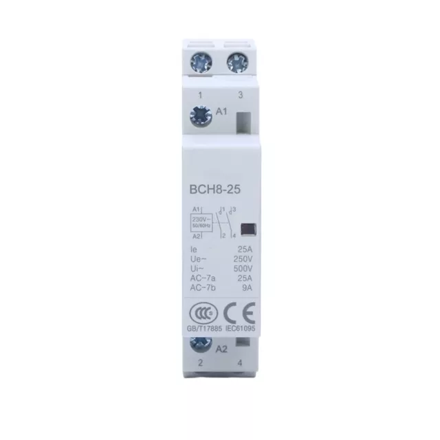 Compact Size Modular Contactor Safe Use 2P 25A 2NO Household Contactor