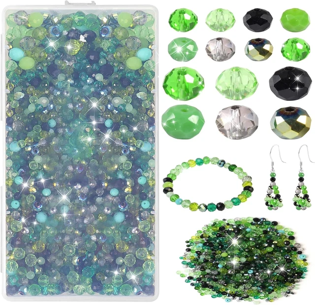 1000 Stück Kristall Glasperlen Mix – Facettiert, 4/6/8mm, Für Schmuck, Armbänder & DIY