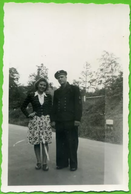 Photo Young Lady Uniform Vintage B 1940s