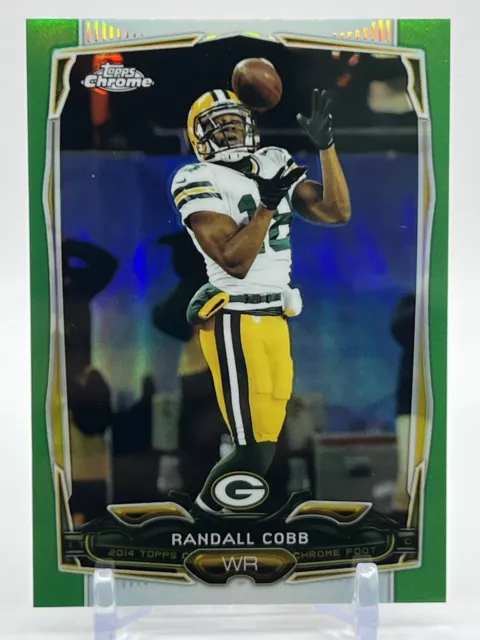 2014 Topps Chrome Green Refractor #7 Randall Cobb - Green Bay Packers
