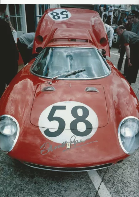 Stunning A3 16x12 Signed colour photo of  David Piper Ferrari at Le Mans
