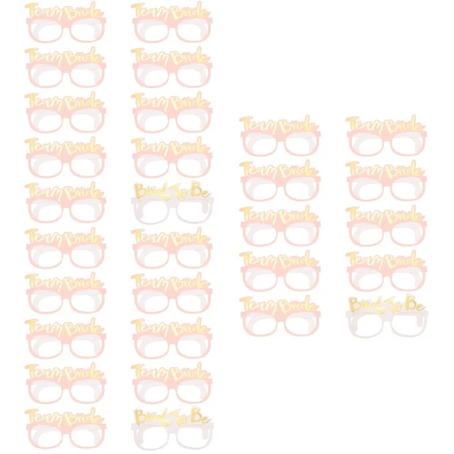30 gafas de papel de soltera para decoración de despedida de soltera