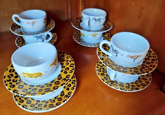 Service De Thé/café Zingarelli 12 Pièces Porcelaine Vintage - Neuf, Multicolore