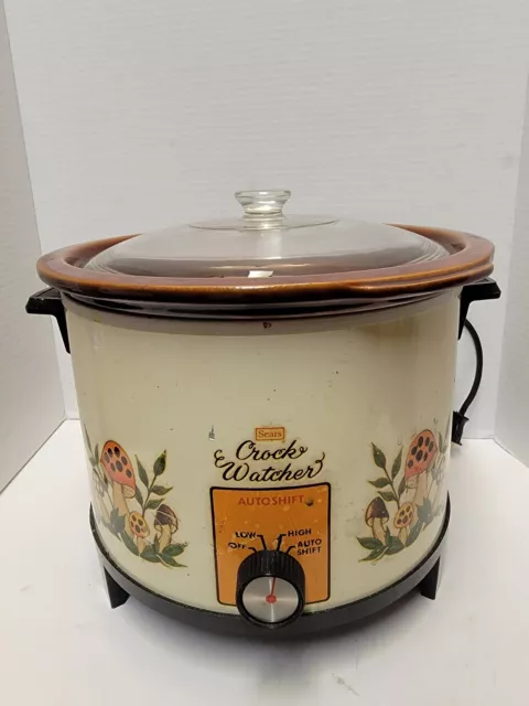 Vintage Sears Counter Craft Crock Pot Slow Cooker 4qt 64348 Almond Tested 