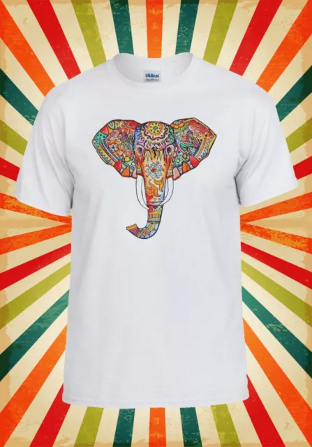 Elephant Ethnic Pattern Colourful Art Men Women Vest Tank Top Unisex T Shirt 578