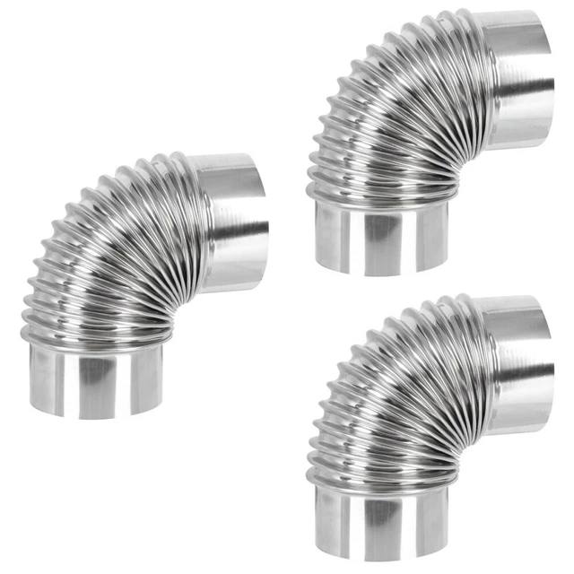 3 Count Chimney Exhaust Pipe Stove Flue Chimney Pipe Household