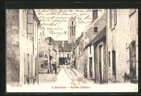 CPA Dormans, Rue du Chateau 1909