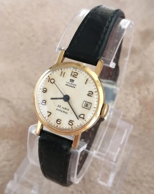 Montre Vintage Younger Et Bresson – Mécanique 17 Rubis, Plaquée Or – Pour Femme – Occasion En Bon état