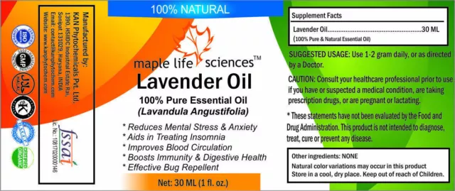 Lavender Essential Oil 100% Pure & Natural Lavandula Angustifolia Stress Anxiety 2