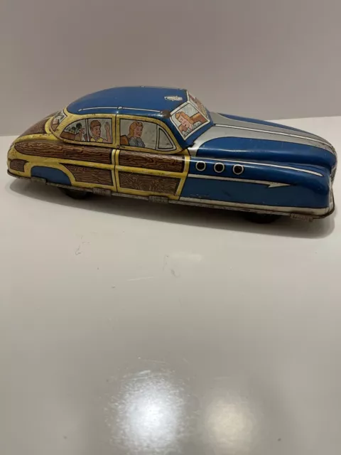 Vintage Marx Tin Litho Friction Woody Station Wagon Car 1950’s