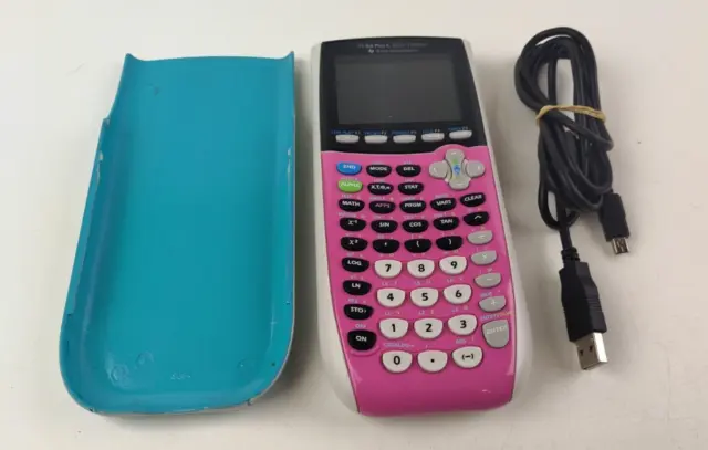 Texas Instruments TI-84 Plus C Silver Edition Graphing Calculator - Pink & Teal