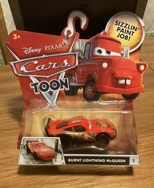 DISNEY PIXAR CARS Toon Burnt Lightning Mcqueen Rescue Squad Mater £17. ...