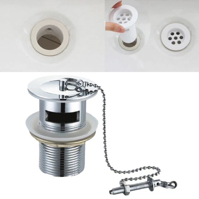 Bonde Chrome Crosswater RI08051 Pour Lavabo – Type Clic-clac, Finition Chrome, Laiton (Neuf)