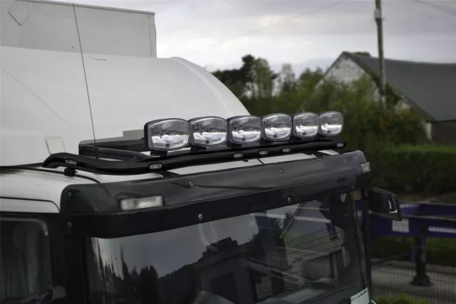 Roof Bar + Equalize LED for Scania 4 Series Standard Sleeper Stainless Steel Black