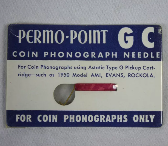 Vtg Permo Point GC Needle Jukebox Coin Phonograph AMI Evans Rockola Store Stock