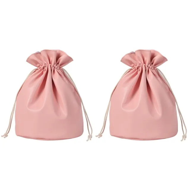 2 Pieces Travel Make up Bag Drawstring Cosmetic Toiletry Pouch Portable
