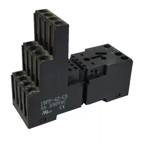 Ip20 Din Rail Mount Socket 14 Pin Suitable For 4 Pole Relay