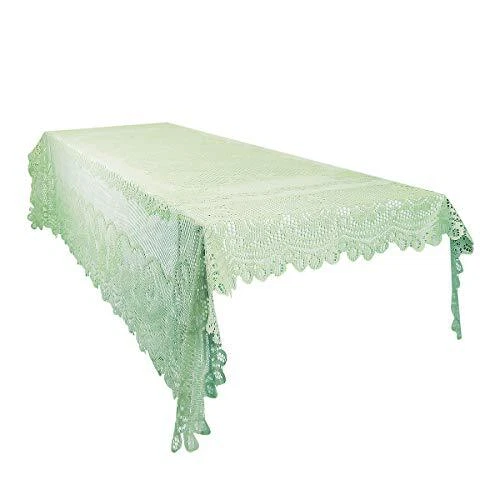 Lace Tablecloth Rectangular for Rectangle Table, 60" x 90" Polyester