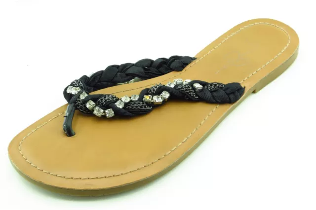 Jessica Simpson Size 9 M Black Flip Flop Synthetic Women Sandal Shoes
