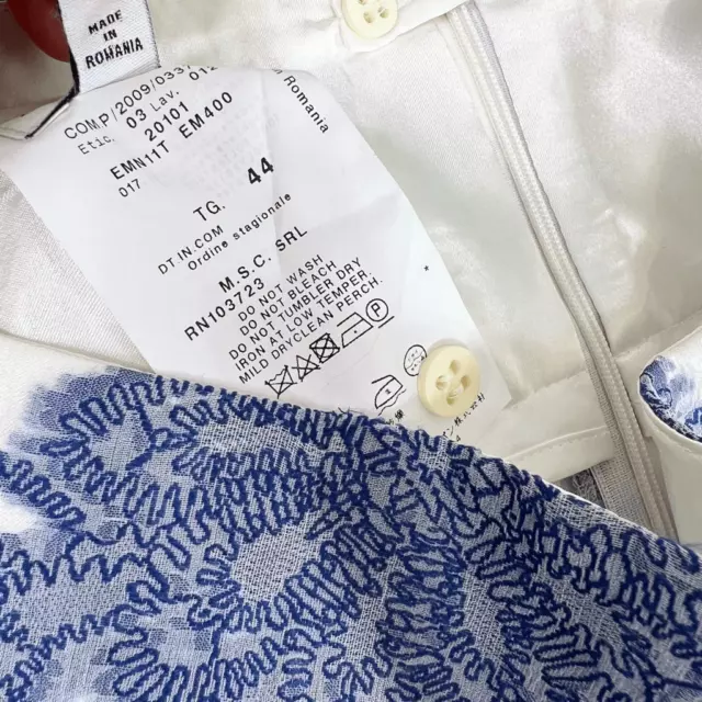 Armani Collezioni A-Line Skirt Women's 8 Floral Embroidery Back Zip Silk Blend 3