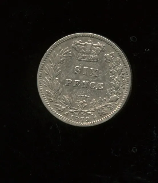 1879 Great Britain 6 Pence Silver Maundy Money  2-223