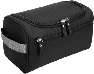 Trousse de Toilette Homme,RAVUO Imperméable Trousse de Voyage pour Femmes Grande Capacité Trousse de Maquillage Sac de Toilette cosmétiques avec Trois Compartiment Bleu 
