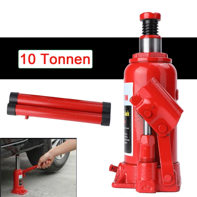 NEWTRY Hydraulischer Wagenheber 50 Tonnen - Superflacher 18mm Zylinder Mit CP-700 Pumpe