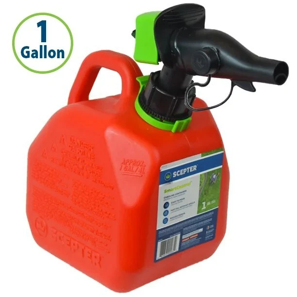 Scepter 1 Gallon SmartControl Gas Can, FR1G102, Red Fuel Container