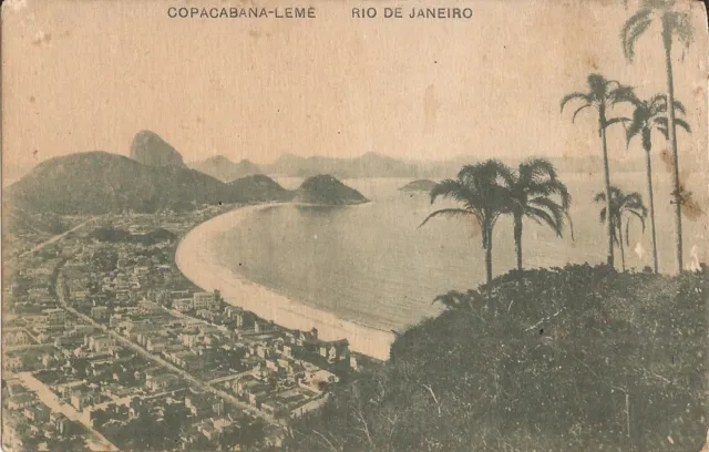 Rio de Janeiro, BRAZIL - Copacabana-Leme Beach - 1923