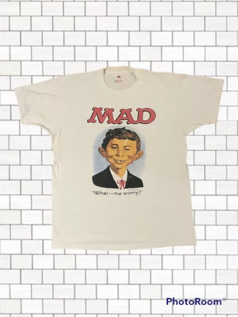 Vintage 1987 Mad Magazine Alfred E. Neuman T-Shirt Size Large