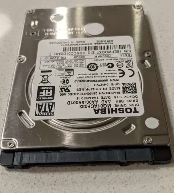 Laptop Hard Drive Toshiba MQ01ACF032 320 GB 2.5" SATA III