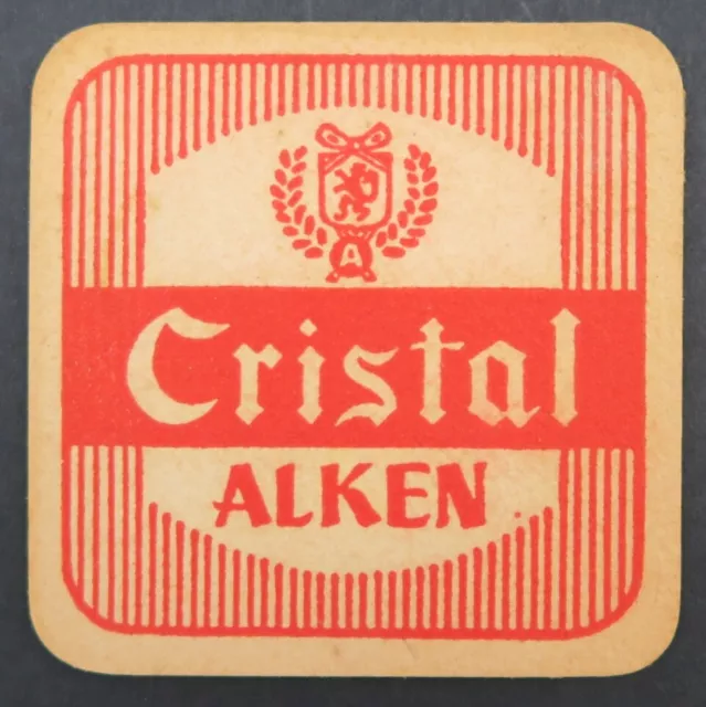 Ancien Sous-bock bière CRISTAL ALKEN beermat coaster Bierdeckel 13