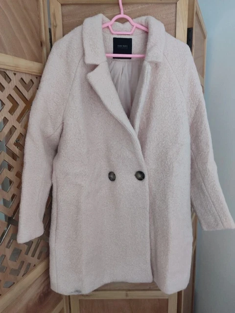 ZARA ABRIGO ROSA de lana talla M EUR 10,00 PicClick ES