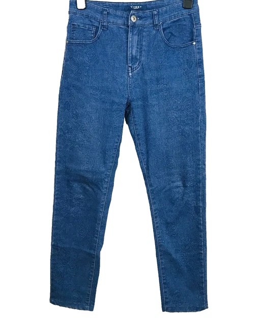 Stretch Jeans Pantalon Voggo VOGGO SKINNY JEANS Femme 36 Bleu