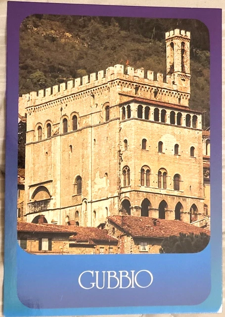 CARTOLINA  GUBBIO  PALAZZO DEI CONSOLI  (non viaggiata)