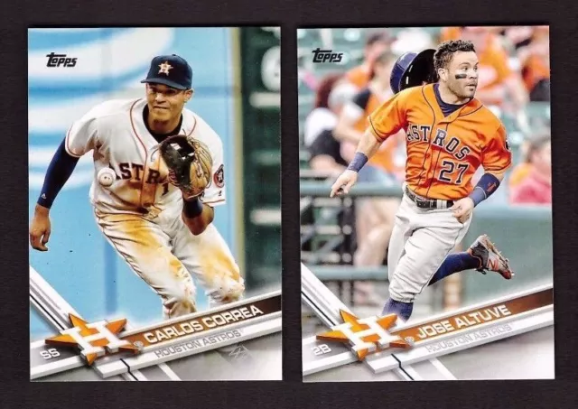2017 Topps HOUSTON ASTROS Team Set 1 & 2 Updates 39 Cards World Series Champions